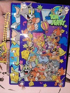 New! Tom & Jerry A7 Acrylic Shaker Notebook With Paper